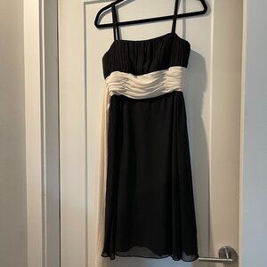 Marie Lund Copenhagen Black Dress – White Waistband – Elegant & Chic